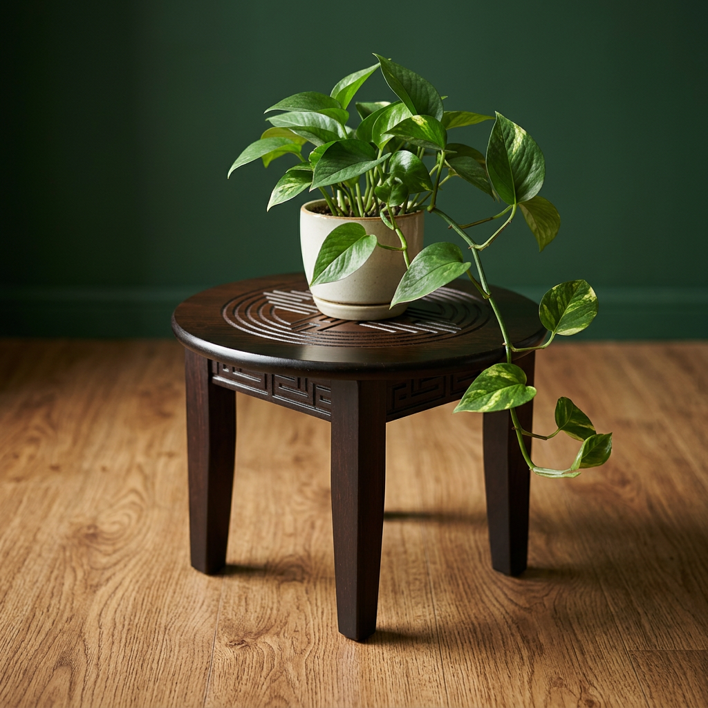 Bamboo Plant Stool, Mini Pot Riser Stand