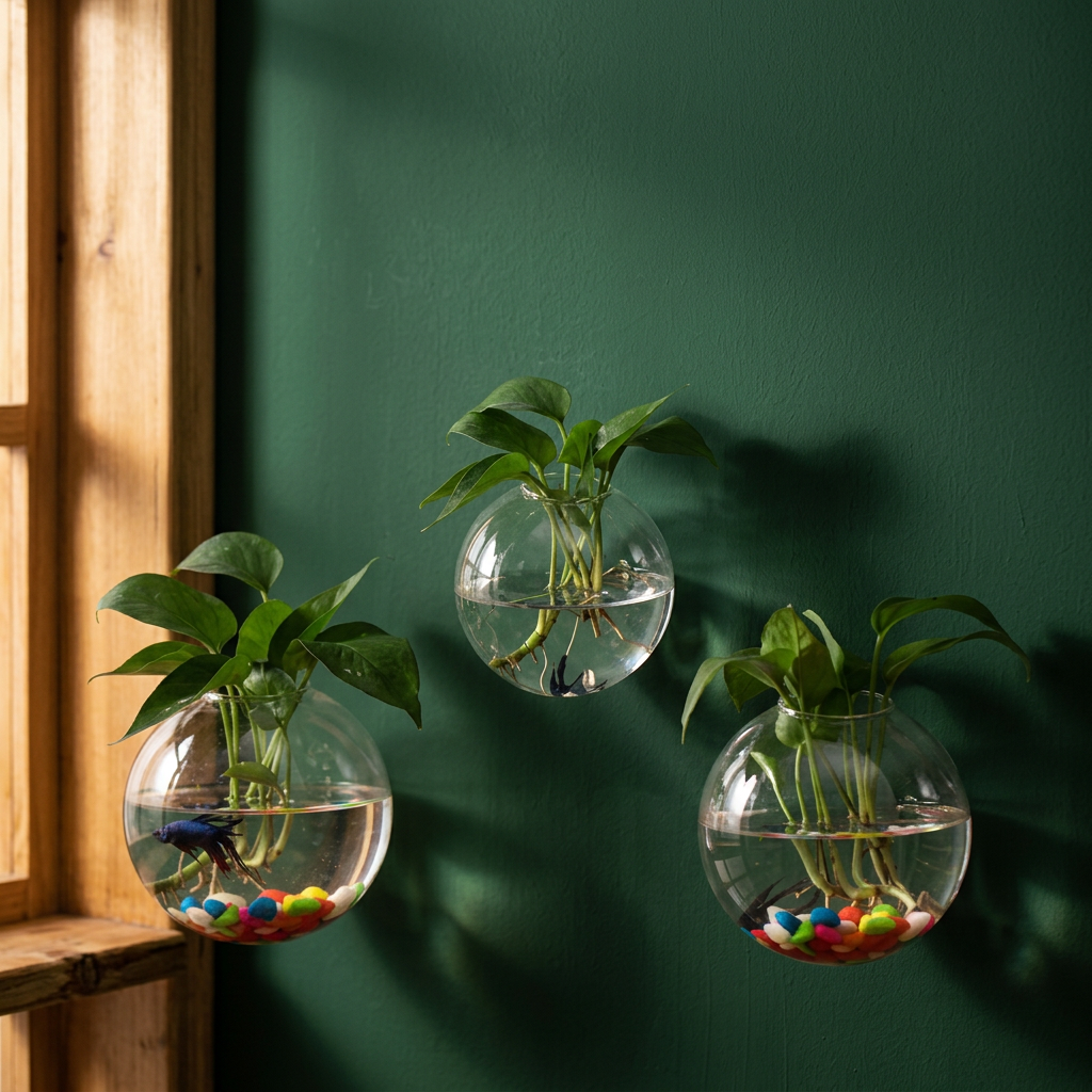Wall Glass Terrarium, Hanging Bubble Planter