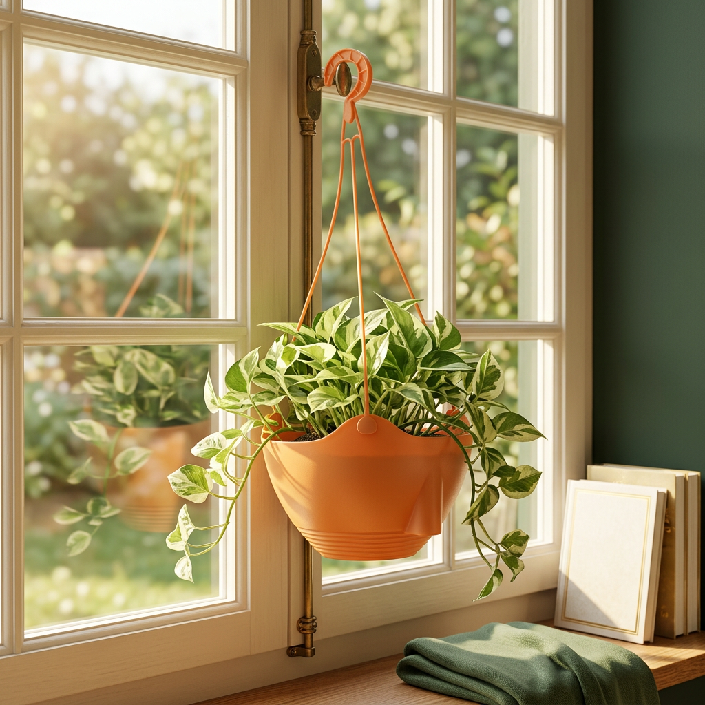 Self-Watering Hanging Planter, Translucent Color Pot