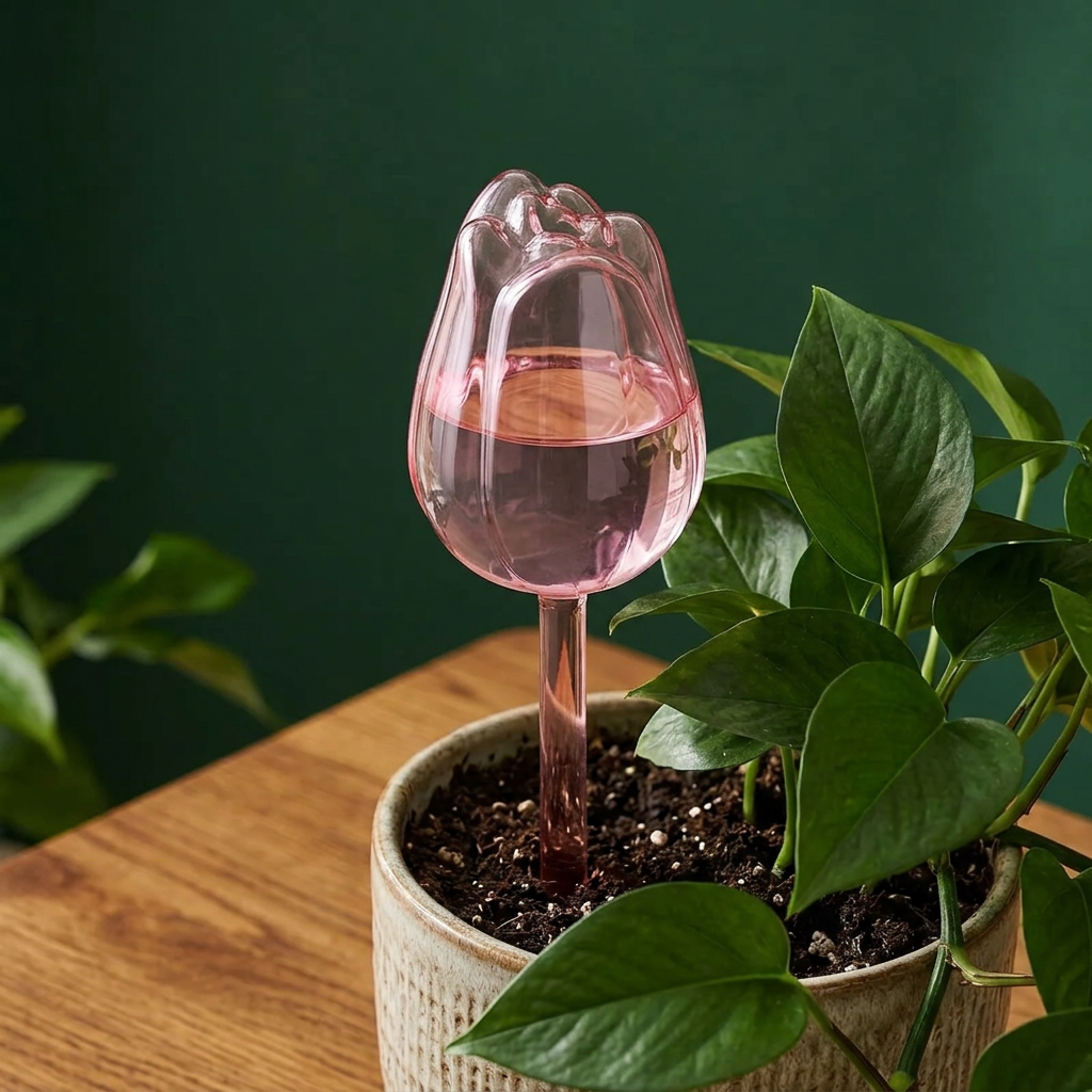 Glass Watering Globes, Tulip Self-Watering Bulbs